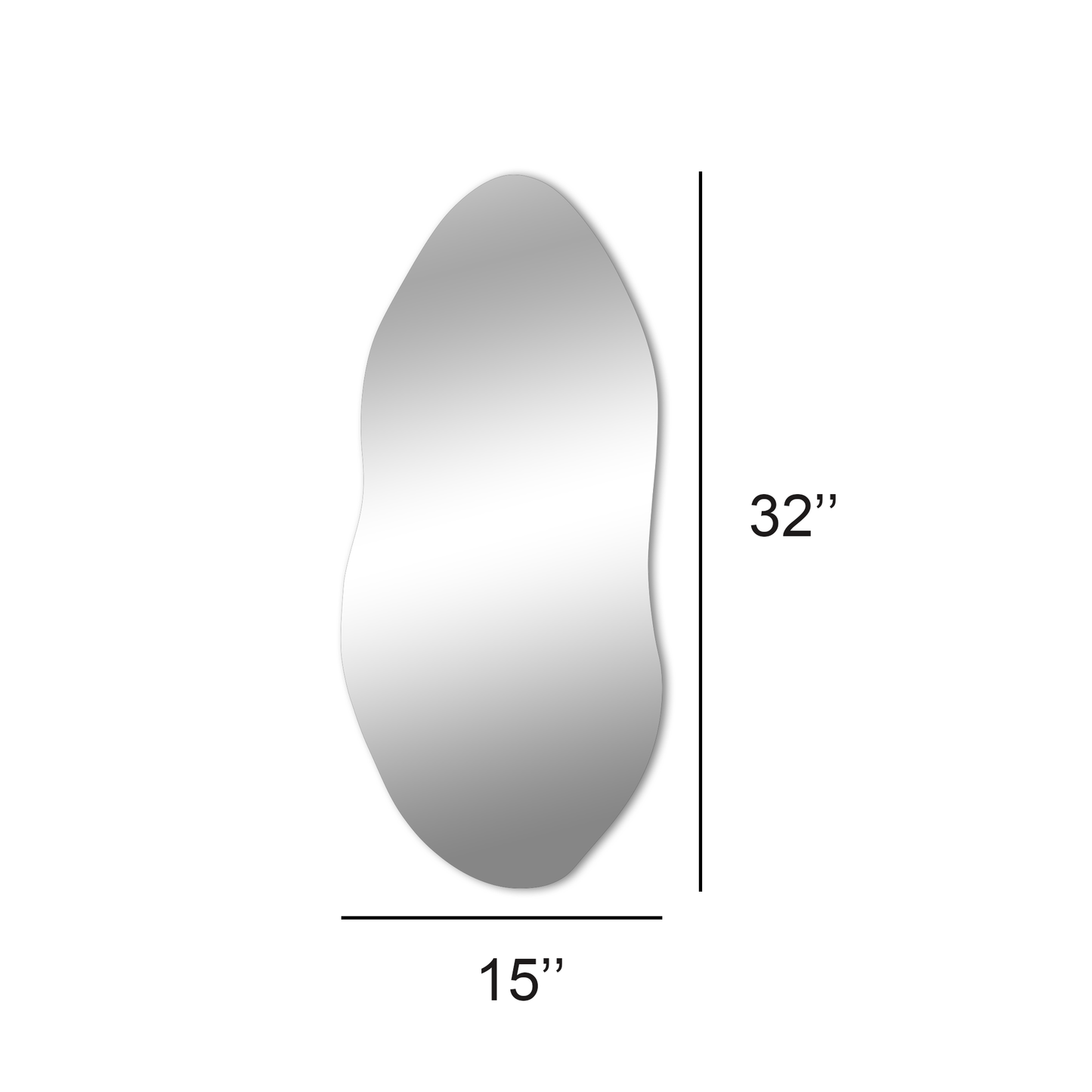 Irregular Wall Mirror for Wall, Entryway, Bedroom, Asymmetrical Mirror with Hooks, Cloud mirror, Aesthetic mirror